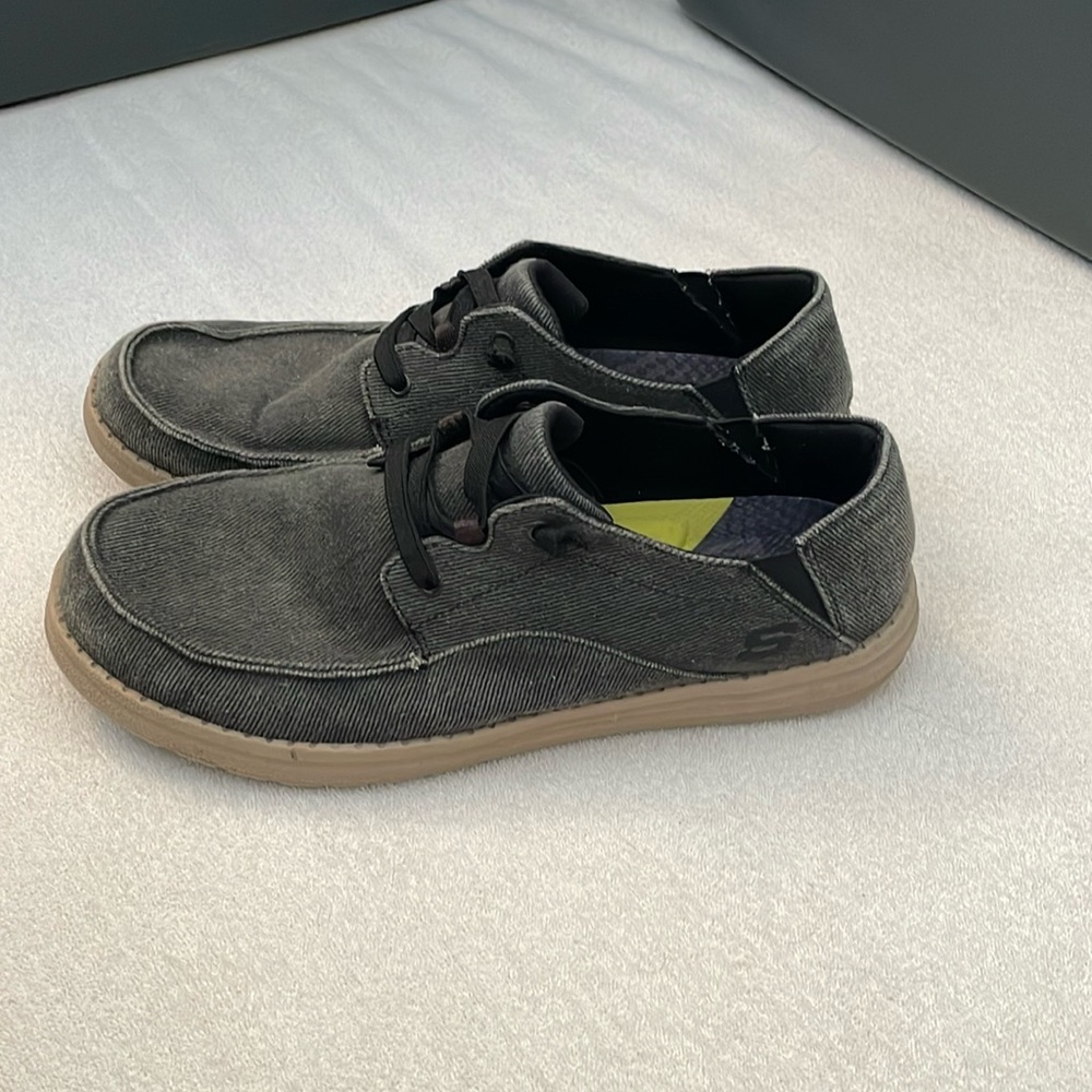 Black Sketchers Slip-On Shoes Men’s Size 10